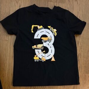 Black T-Shirt with Construction Number 3